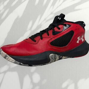 Under Armour UA Lockdown 6 Basketball Shoes Mens11 Red Black L.4.7